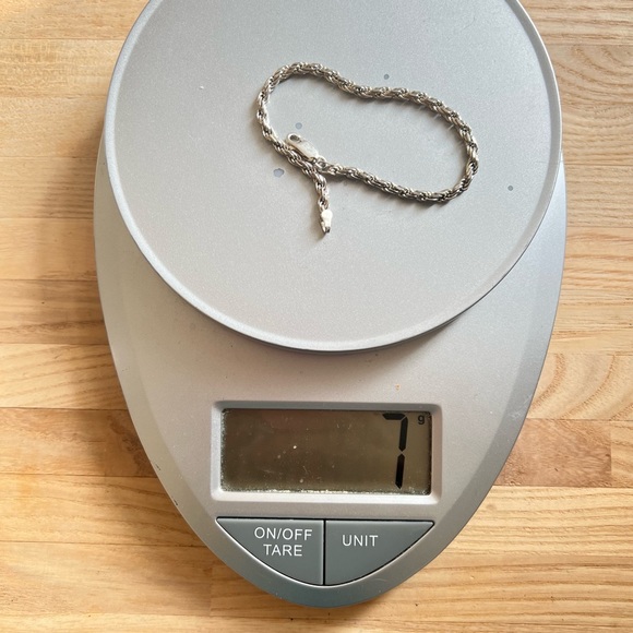 925 Sterling silver diamond cut twisted rope chain bracelet - Picture 10 of 11